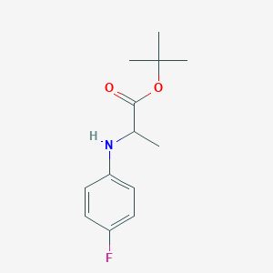 molecular formula C13H18FNO2 B2429138 Tert-butyl 2-[(4-fluorophenyl)amino]propanoate CAS No. 1252600-34-2
