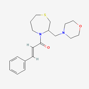 molecular formula C19H26N2O2S B2429140 (E)-1-(3-(吗啉甲基)-1,4-噻吩并氮杂环-4-基)-3-苯基丙-2-烯-1-酮 CAS No. 1421587-27-0