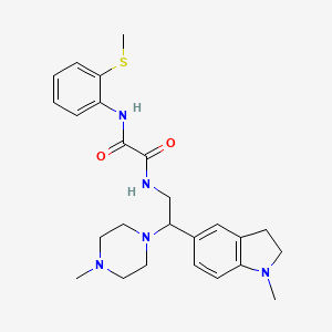 N1-(2-(1-methylindolin-5-yl)-2-(4-methylpiperazin-1-yl)ethyl)-N2-(2-(methylthio)phenyl)oxalamide