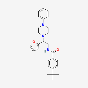 4-(tert-butyl)-N-(2-(furan-2-yl)-2-(4-phenylpiperazin-1-yl)ethyl)benzamide