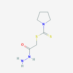 molecular formula C7H13N3OS2 B2429153 2-Hydrazino-2-oxoethyl pyrrolidine-1-carbodithioate CAS No. 374637-35-1