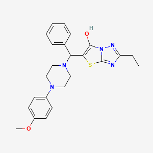 2-Ethyl-5-((4-(4-methoxyphenyl)piperazin-1-yl)(phenyl)methyl)thiazolo[3,2-b][1,2,4]triazol-6-ol