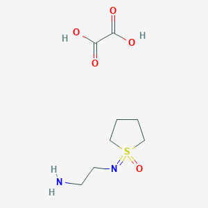 1-[(2-Aminoethyl)imino]-1lambda6-thiolan-1-one,oxalic acid