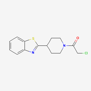 molecular formula C14H15ClN2OS B2429188 1-[4-(1,3-Benzothiazol-2-yl)piperidin-1-yl]-2-chloroethan-1-one CAS No. 874623-32-2