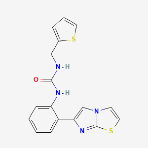 molecular formula C17H14N4OS2 B2429190 1-(2-(Imidazo[2,1-b]thiazol-6-yl)phenyl)-3-(thiophen-2-ylmethyl)urea CAS No. 1795089-61-0