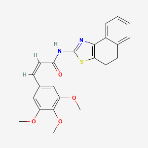 molecular formula C23H22N2O4S B2429194 (Z)-N-(4,5-dihydronaphtho[1,2-d]thiazol-2-yl)-3-(3,4,5-trimethoxyphenyl)acrylamide CAS No. 1173545-73-7