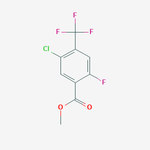 molecular formula C9H5ClF4O2 B2429198 Methyl 5-chloro-2-fluoro-4-(trifluoromethyl)benzoate CAS No. 1805524-68-8