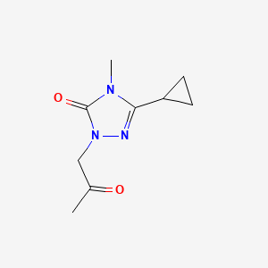 molecular formula C9H13N3O2 B2429202 3-cyclopropyl-4-methyl-1-(2-oxopropyl)-4,5-dihydro-1H-1,2,4-triazol-5-one CAS No. 2199369-22-5