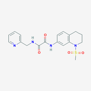 molecular formula C18H20N4O4S B2429204 N1-(1-(methylsulfonyl)-1,2,3,4-tetrahydroquinolin-7-yl)-N2-(pyridin-2-ylmethyl)oxalamide CAS No. 941983-71-7