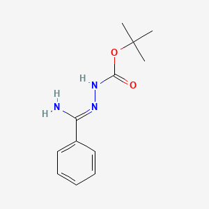 molecular formula C12H17N3O2 B2429209 tert-Butyl 2-(imino(phényl)méthyl)hydrazinecarboxylate CAS No. 159016-25-8