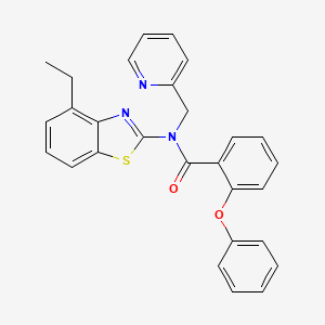 molecular formula C28H23N3O2S B2429210 N-(4-etilbenzo[d]tiazol-2-il)-2-fenoxi-N-(piridin-2-ilmetil)benzamida CAS No. 922586-35-4