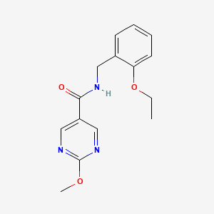 molecular formula C15H17N3O3 B2429211 N~5~-(2-ethoxybenzyl)-2-methoxy-5-pyrimidinecarboxamide CAS No. 1251603-46-9