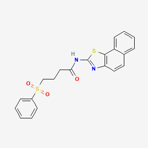 molecular formula C21H18N2O3S2 B2429217 N-(萘并[2,1-d]噻唑-2-基)-4-(苯磺酰基)丁酰胺 CAS No. 899961-09-2