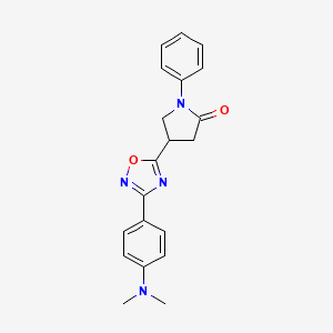4-{3-[4-(Dimethylamino)phenyl]-1,2,4-oxadiazol-5-yl}-1-phenylpyrrolidin-2-one