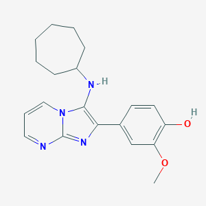 4-[3-(Cycloheptylamino)imidazo[1,2-a]pyrimidin-2-yl]-2-methoxyphenol