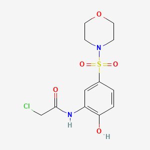 molecular formula C12H15ClN2O5S B2429230 2-chloro-N-(2-hydroxy-5-morpholin-4-ylsulfonylphenyl)acetamide CAS No. 380344-81-0