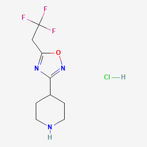 4-[5-(2,2,2-Trifluoroethyl)-1,2,4-oxadiazol-3-yl]piperidine hydrochloride