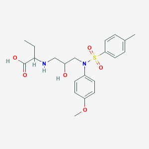 molecular formula C21H28N2O6S B2429241 2-((2-hydroxy-3-(N-(4-methoxyphenyl)-4-methylphenylsulfonamido)propyl)amino)butanoic acid CAS No. 1105061-43-5