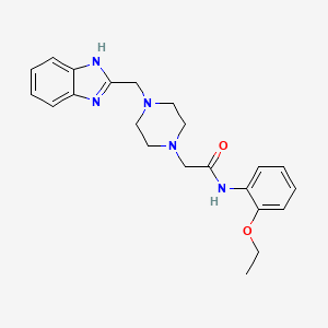 molecular formula C22H27N5O2 B2429254 2-(4-((1H-benzo[d]imidazol-2-yl)methyl)piperazin-1-yl)-N-(2-ethoxyphenyl)acetamide CAS No. 1172422-69-3