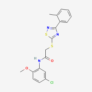 N-(5-chloro-2-methoxyphenyl)-2-((3-(o-tolyl)-1,2,4-thiadiazol-5-yl)thio)acetamide