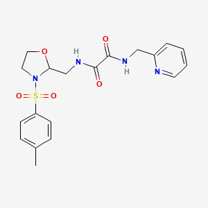 molecular formula C19H22N4O5S B2429259 N1-(pyridin-2-ylmethyl)-N2-((3-tosyloxazolidin-2-yl)methyl)oxalamide CAS No. 874806-02-7