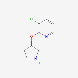 molecular formula C9H11ClN2O B2429262 3-氯-2-(吡咯烷-3-氧基)吡啶 CAS No. 817187-51-2