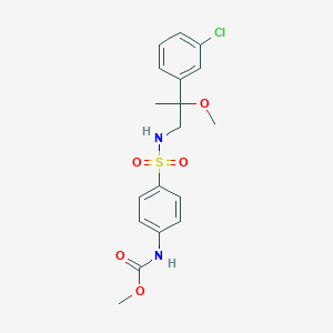 molecular formula C18H21ClN2O5S B2429266 甲基(4-(N-(2-(3-氯苯基)-2-甲氧基丙基)磺酰胺基)苯基)氨基甲酸酯 CAS No. 1795442-96-4