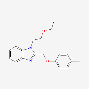 molecular formula C19H22N2O2 B2429268 1-(2-乙氧基-乙基)-2-对甲苯氧基甲基-1H-苯并咪唑 CAS No. 497076-38-7