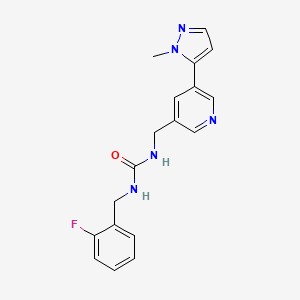 1-(2-fluorobenzyl)-3-((5-(1-methyl-1H-pyrazol-5-yl)pyridin-3-yl)methyl)urea