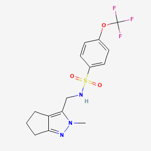 N-((2-methyl-2,4,5,6-tetrahydrocyclopenta[c]pyrazol-3-yl)methyl)-4-(trifluoromethoxy)benzenesulfonamide