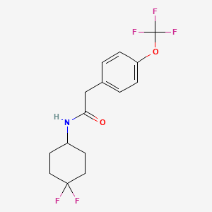 molecular formula C15H16F5NO2 B2429277 N-(4,4-difluorocyclohexyl)-2-(4-(trifluoromethoxy)phenyl)acetamide CAS No. 2034560-92-2