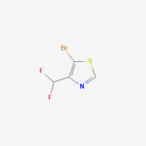 molecular formula C4H2BrF2NS B2429281 5-Bromo-4-(difluoromethyl)-1,3-thiazole CAS No. 2248356-46-7