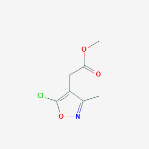 molecular formula C7H8ClNO3 B2429283 Methyl 2-(5-chloro-3-methyl-1,2-oxazol-4-yl)acetate CAS No. 1239772-79-2