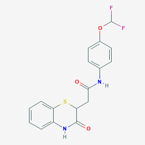 N-[4-(difluoromethoxy)phenyl]-2-(3-oxo-3,4-dihydro-2H-1,4-benzothiazin-2-yl)acetamide