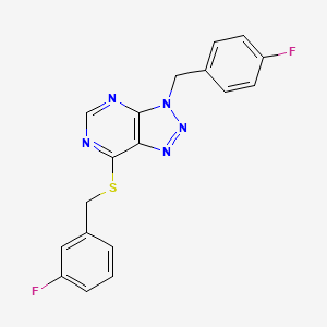 3-(4-fluorobenzyl)-7-((3-fluorobenzyl)thio)-3H-[1,2,3]triazolo[4,5-d]pyrimidine