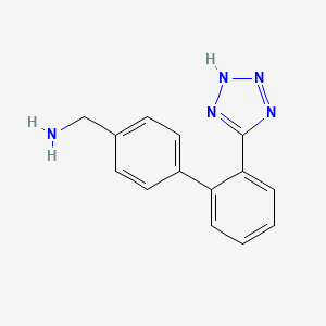 molecular formula C14H13N5 B2429292 N-[[2'-(1H-tetrazol-5-yl)[1,1'-biphenyl]-4-yl]methyl]amine CAS No. 147225-68-1