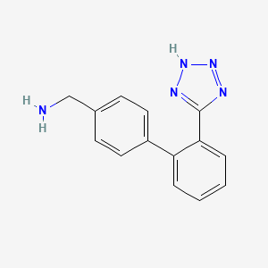 molecular formula C14H13N5 B2429292 N-[[2'-(1H-tetrazol-5-il)[1,1'-bifenil]-4-il]metil]amina CAS No. 147225-68-1