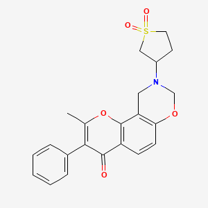 9-(1,1-dioxidotetrahydrothiophen-3-yl)-2-methyl-3-phenyl-9,10-dihydrochromeno[8,7-e][1,3]oxazin-4(8H)-one