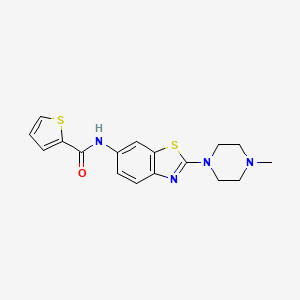 molecular formula C17H18N4OS2 B2429312 N-(2-(4-甲基哌嗪-1-基)苯并[d]噻唑-6-基)噻吩-2-甲酰胺 CAS No. 1105222-97-6