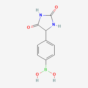 molecular formula C9H9BN2O4 B2429324 [4-(2,5-二氧代咪唑烷-4-基)苯基]硼酸 CAS No. 1030287-04-7