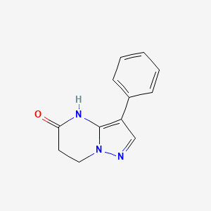 molecular formula C12H11N3O B2429325 3-phenyl-6,7-dihydropyrazolo[1,5-a]pyrimidin-5(4H)-one CAS No. 860610-78-2