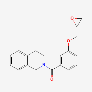 molecular formula C19H19NO3 B2429333 3,4-Dihydro-1H-isoquinolin-2-yl-[3-(oxiran-2-ylmethoxy)phenyl]methanone CAS No. 2411288-98-5