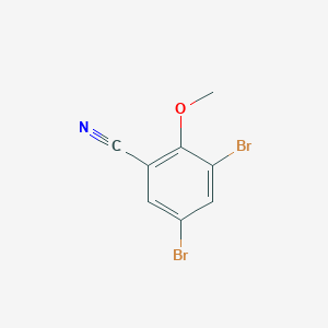 molecular formula C8H5Br2NO B2429340 3,5-Dibromo-2-methoxybenzonitrile CAS No. 879181-60-9