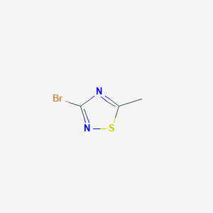molecular formula C3H3BrN2S B2429347 3-Bromo-5-methyl-1,2,4-thiadiazole CAS No. 522647-42-3
