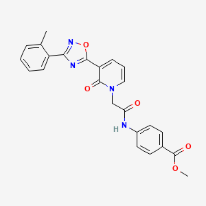 molecular formula C24H20N4O5 B2429348 4-(2-{3-[3-(2-metilfenil)-1,2,4-oxadiazol-5-il]-2-oxo-1,2-dihidropiridin-1-il}acetamido)benzoato de metilo CAS No. 1251696-01-1