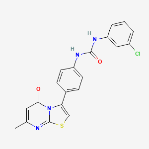 1-(3-chlorophenyl)-3-(4-(7-methyl-5-oxo-5H-thiazolo[3,2-a]pyrimidin-3-yl)phenyl)urea