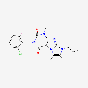 3-[(2-chloro-6-fluorophenyl)methyl]-1,6,7-trimethyl-8-propyl-1H,2H,3H,4H,8H-imidazo[1,2-g]purine-2,4-dione