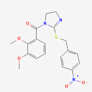 (2,3-Dimethoxyphenyl)-[2-[(4-nitrophenyl)methylsulfanyl]-4,5-dihydroimidazol-1-yl]methanone