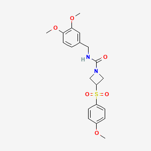N-(3,4-dimethoxybenzyl)-3-((4-methoxyphenyl)sulfonyl)azetidine-1-carboxamide