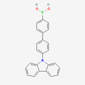 molecular formula C24H18BNO2 B2429364 (4'-(9H-carbazol-9-yl)-[1,1'-biphenyl]-4-yl)boronic acid CAS No. 858131-73-4